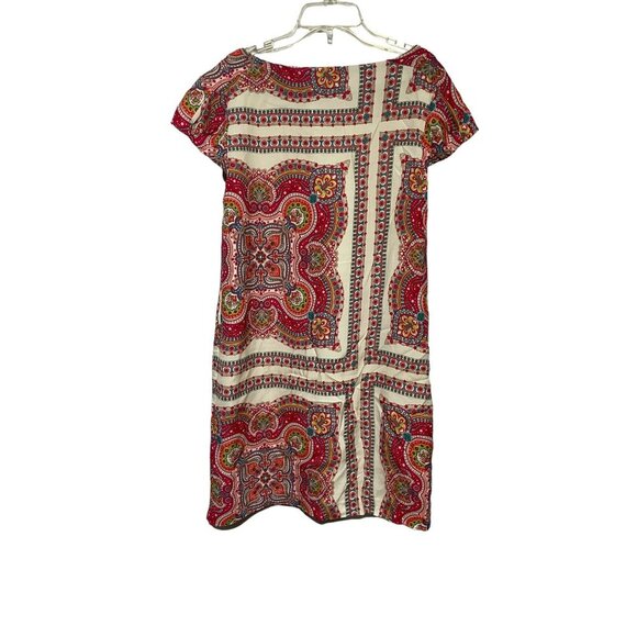 Tommy Hilfiger Women's Boat Neck Cap Sleeve Boho Tunic Midi Dress Red M - Picture 1 of 6